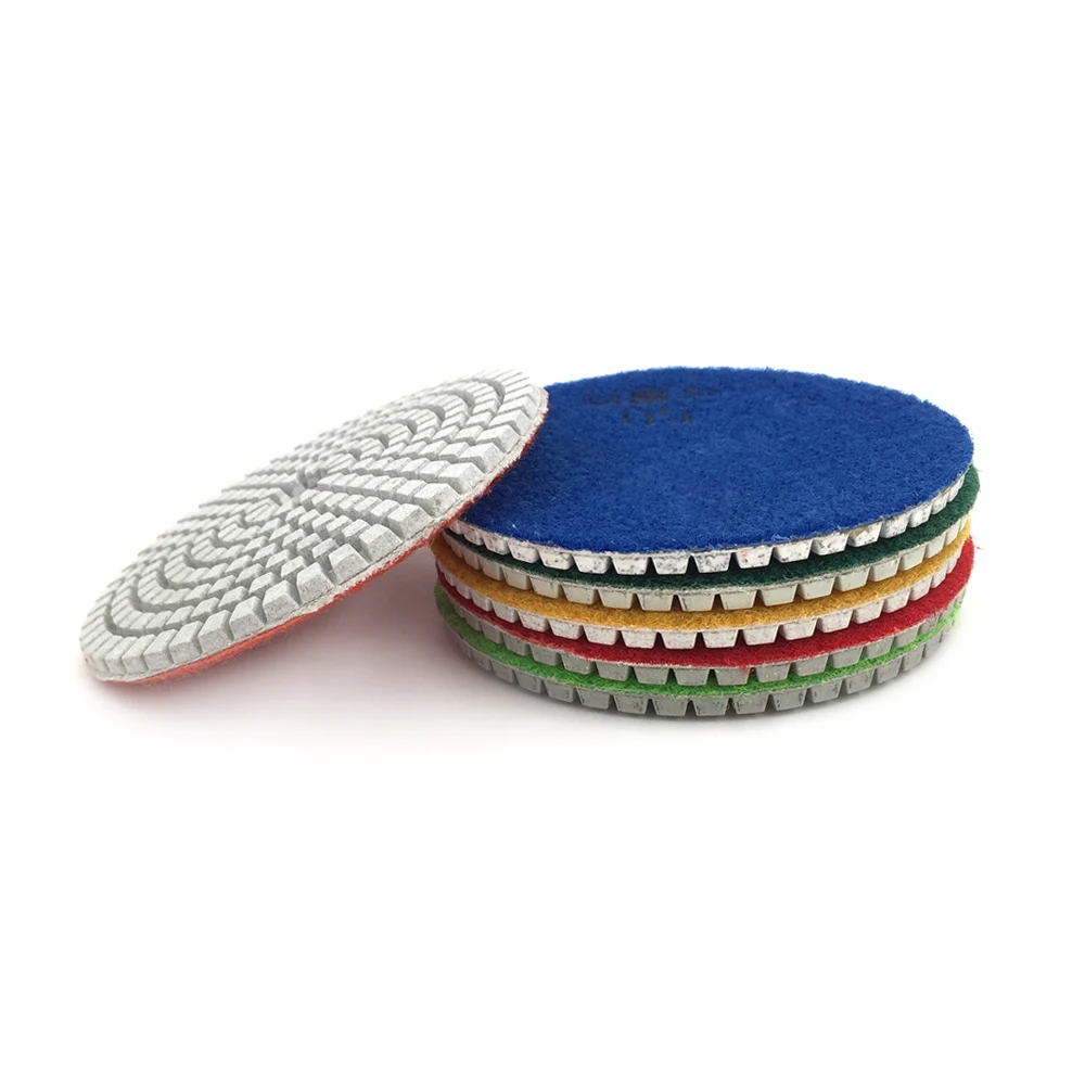 RIJILEI 6Pcs/Set 100mm Dry Polishing Pad 4