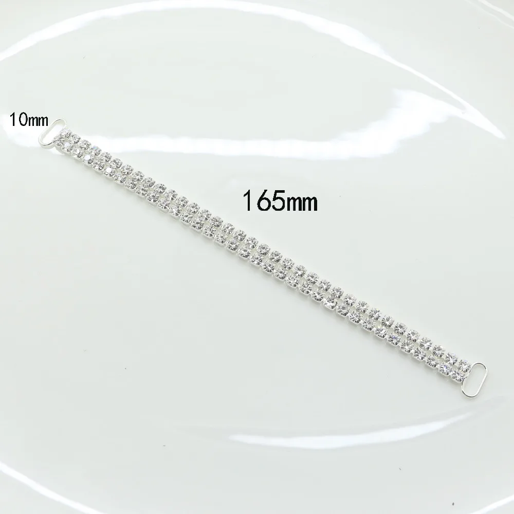 Hot sale  6 Pc 165MM shiny silver Bikini Rhinstone connector metal chain bikini decorstion crystal swimwear swimsuit connector