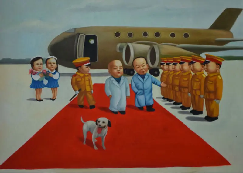 

Chinese contemporary Art Painting Hand painted Funny Oil Painting Wall picture Painting Canvas Modern