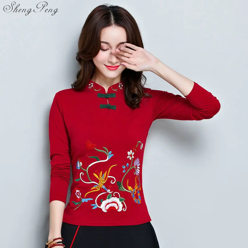 Chinese oriental women two piece set spring fall pantsuit women vintage floral print elegant ladies skirt suit Q458