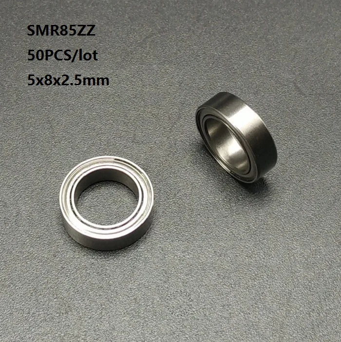 50pcs/lot 5x8x2.5mm S675ZZ SMR85ZZ SMR85 ZZ bearing 5*8*2.5mm Stainless Steel Deep Groove Ball Bearing MR85ZZ