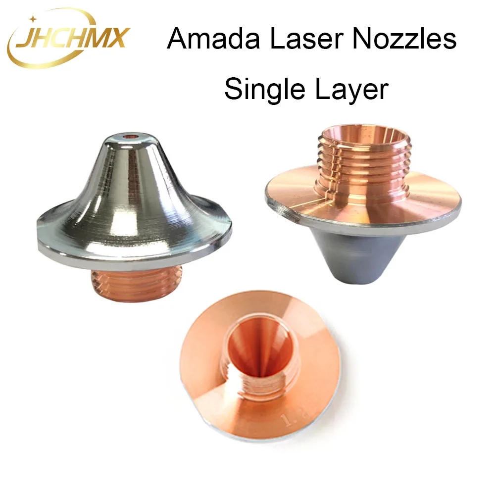 High Quality 10pcs/lot New Amada Fiber Laser Nozzles Single/Double Layer Calibe 1.0-4.0mm For Amada Laser Cutting Machines