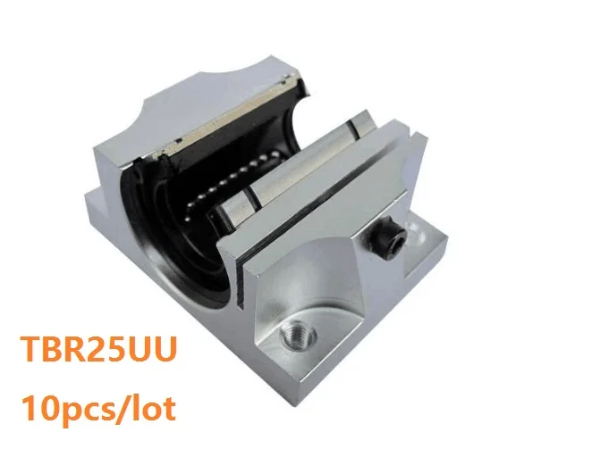 

10pcs/lot TBR25UU 25mm Linear Ball Bearing Support Block CNC Router for 3D printer parts linear rail