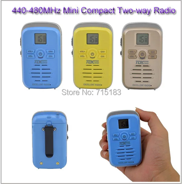 Kids Mini Walkie Talkie TongDaXin TDX-Q3 UHF 440-480MHz 16CH Scan Monitor Emergency Alarm Flashlight Two Way Radio Three Colors