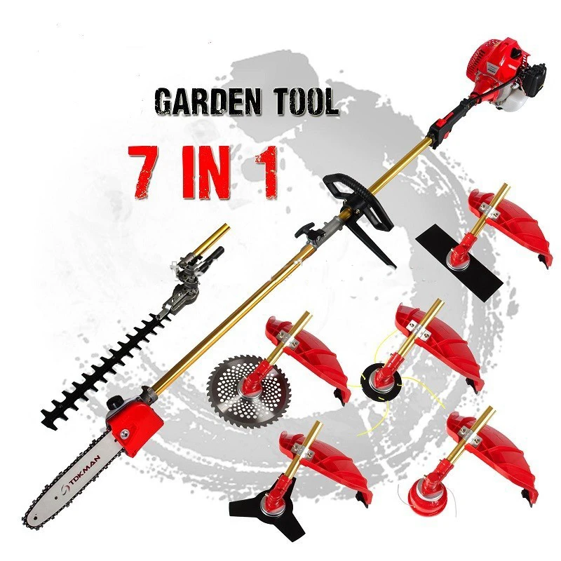 Multi 52CC 2-STROKES 7 in 1 Multi brush cutter lawn mower grass trimmer tree pruner Bush Cutter Whipper Snipper