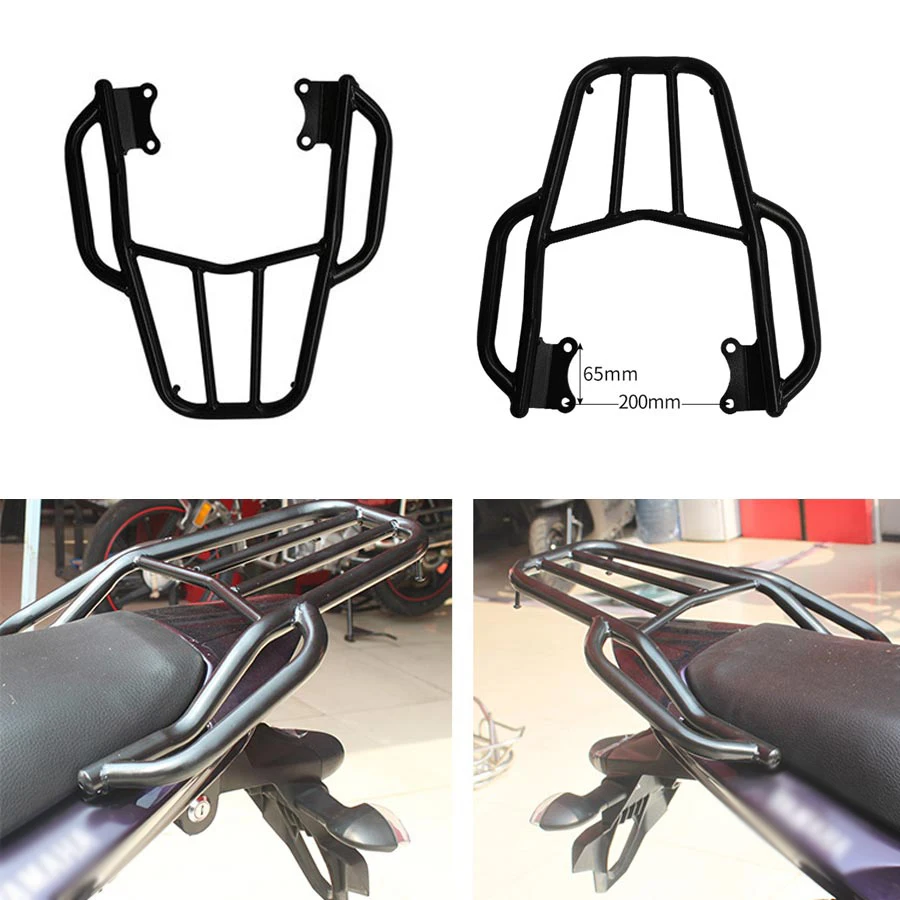 

1pcs Motorcycle Black Stainless Steel Rear Tailstock Travel Rack Shelves For Yamaha Fazer 250