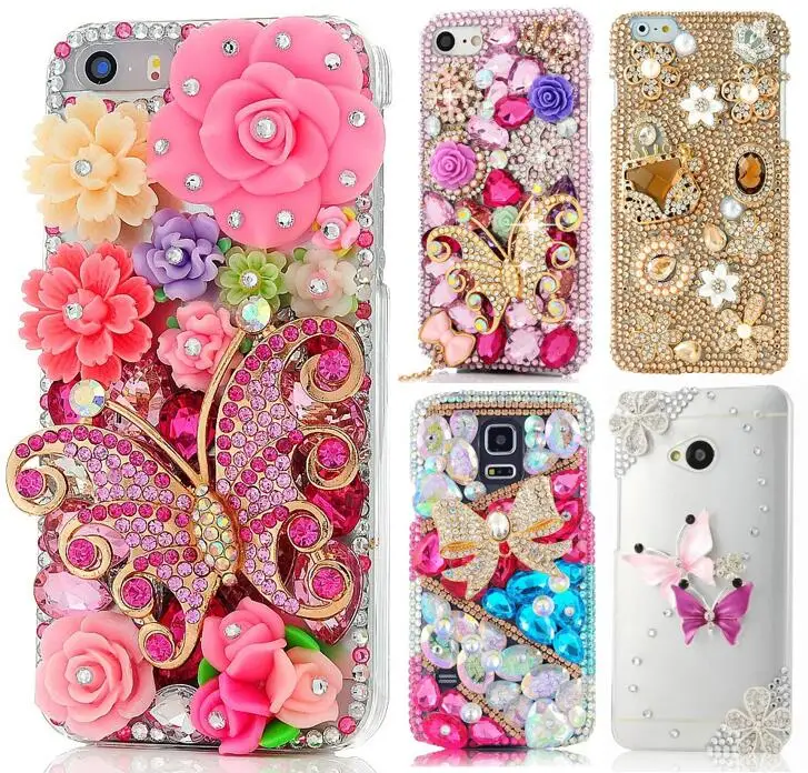

Diamond Rhinestone Case For iPhone 16 Pro Max 16e 15 Plus 14 13 Samsung Galaxy S25 Ultra S24 Plus S23 FE Cover Phone Shell Bag