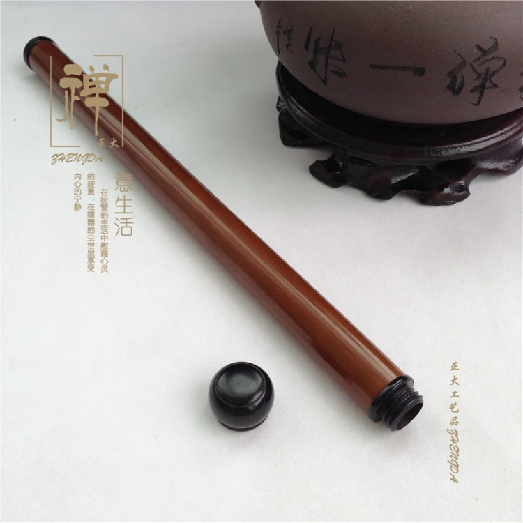 Select the old red bar inlaid ebony screw long cylinder tube horizontal barrel incense incense incense incense box wholesale