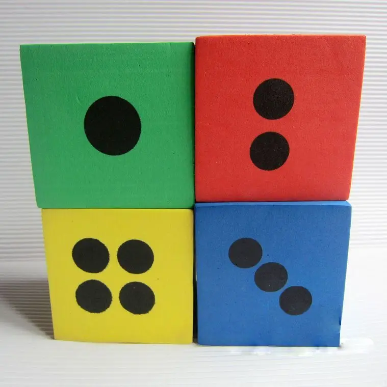 12pcs/lots!Big Dice Housework Playing Foam Dice For Family Game 3.7*3.7*3.7cm