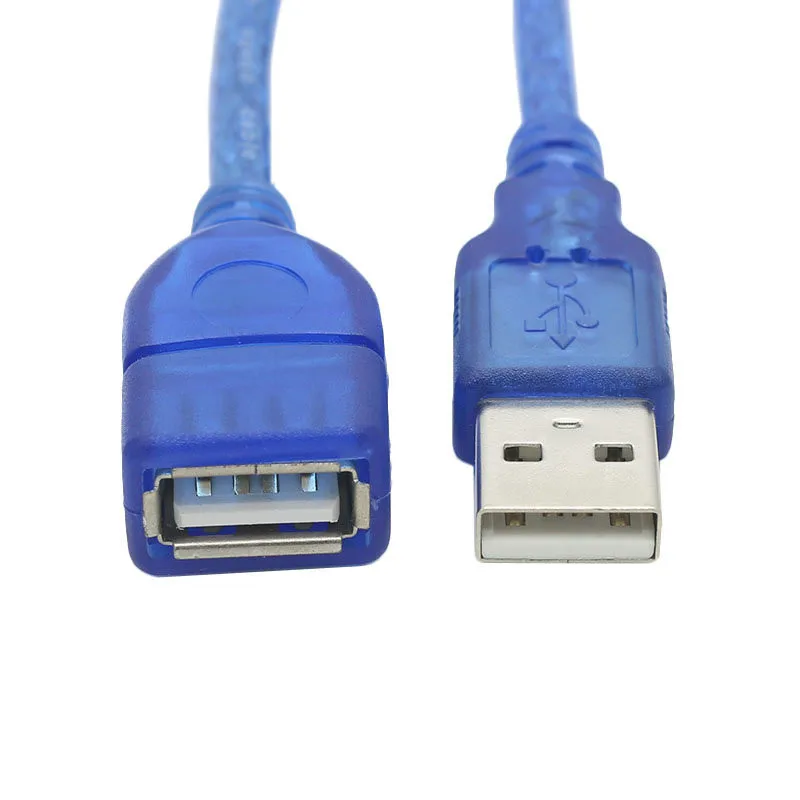 Anti-Interference USB 2.0 Extension Cable USB 2.0 Male To USB 2.0 Female Extension Data Sync Cord Cable Blue 0.3m 1m 1.5m 3m 5m