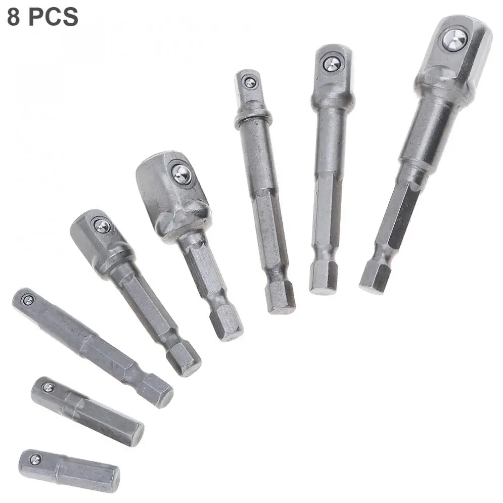 

TORO 8Pcs Drill Bits Socket Adapter Set Drill Sets Hex Shank to 1 / 4in 3 / 8in 1 / 2in Impact Driver Drill Bits Bar