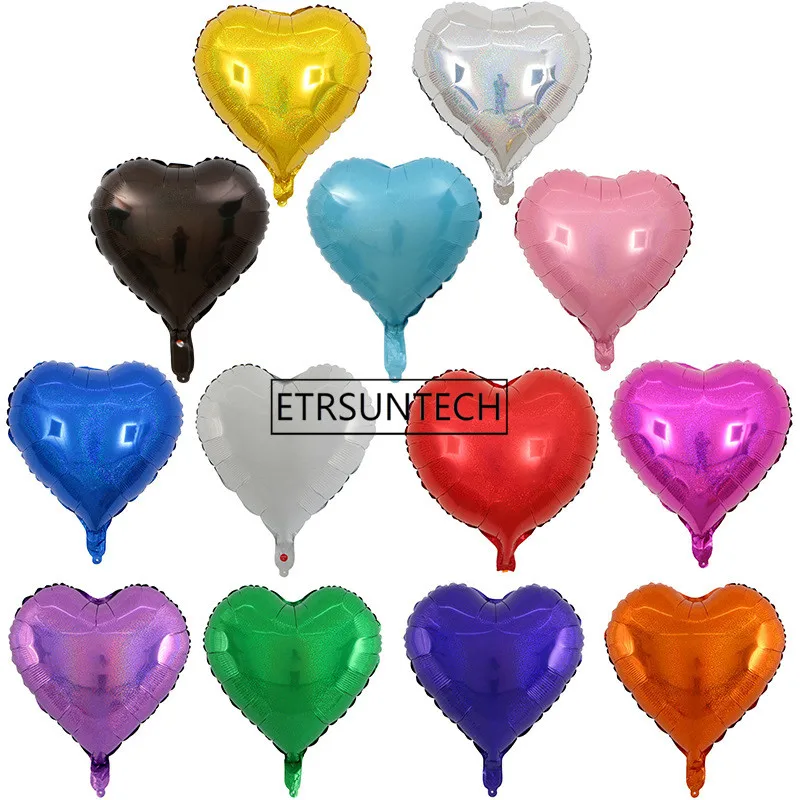 

18inch Heart Laser Foil Helium Balloons Birthday Party Wedding Baby Shower Decoration Supplies Inflatable Globos