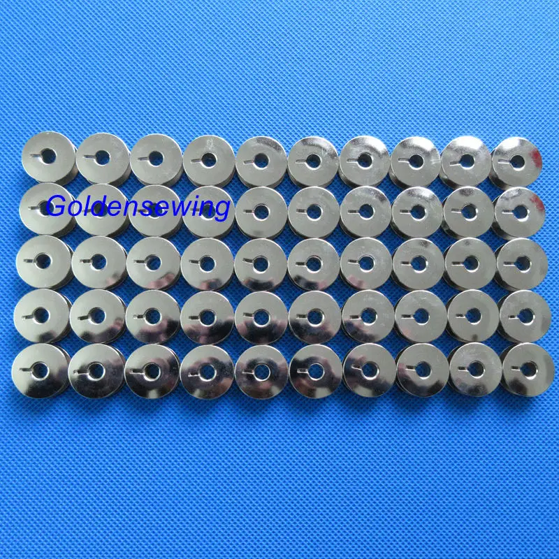 50 PCS BOBBINS STEEL SLOTTED 9033S FOR PFAFF 138 238 438 1222 CREATIVE 2124