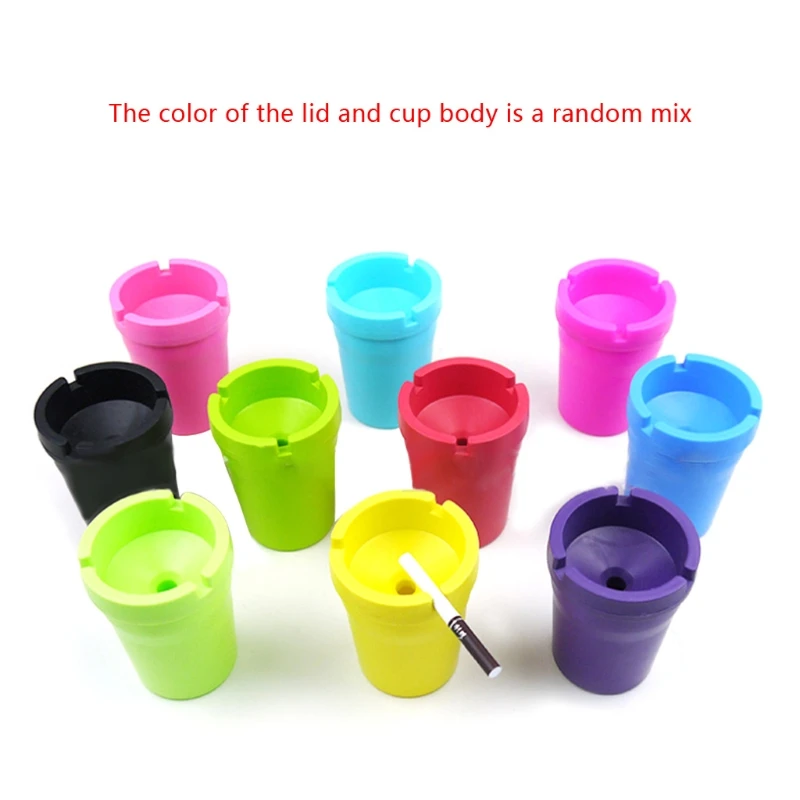 1 Pc Color Random Mini 10.05*7.8cm Mini Auto Car Butt Bucket Cigarette Plastic Smoke Cup Ashtray Ash Holder New 1pc