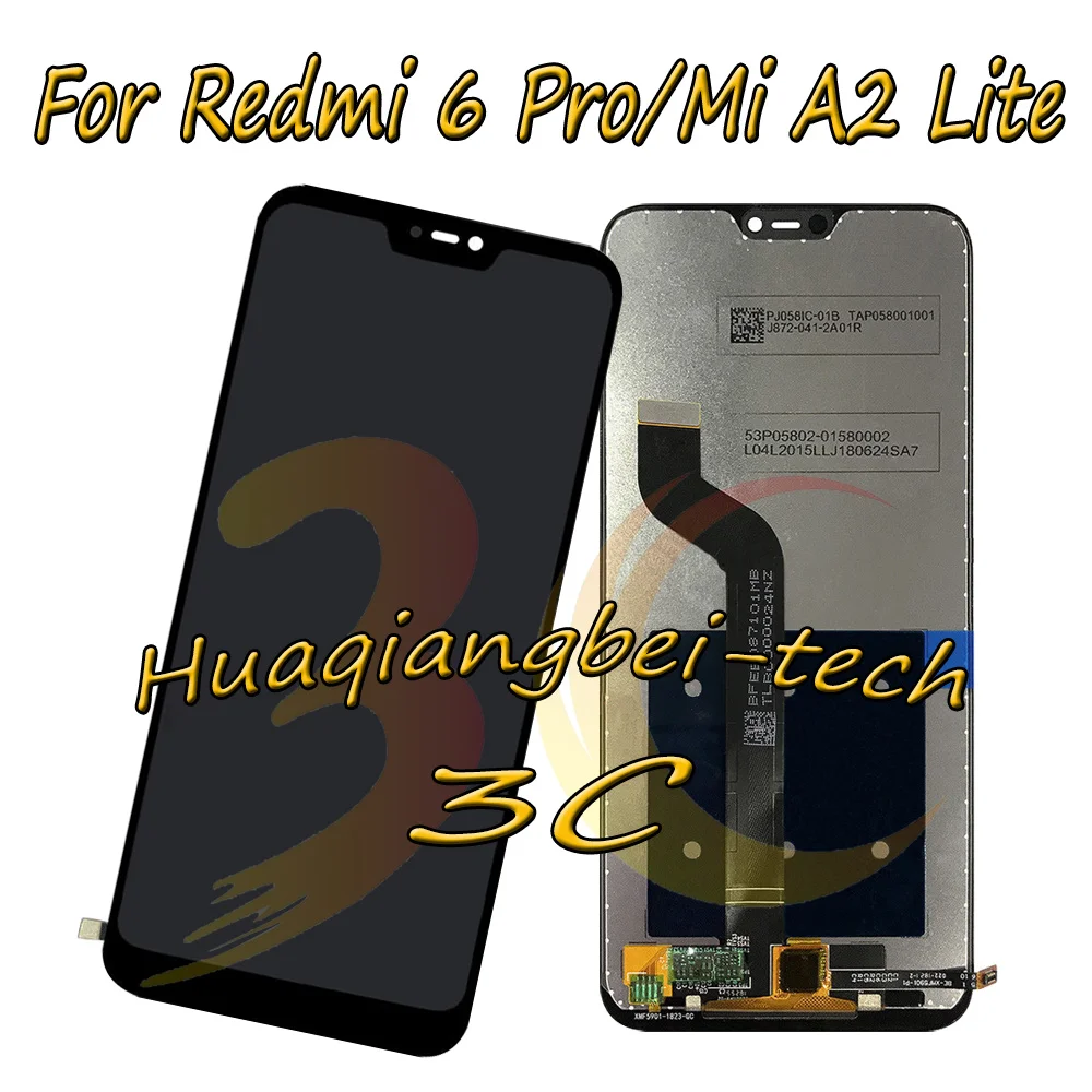 

5.84'' New For Xiaomi Redmi 6 Pro Redmi 6Pro Full LCD DIsplay +Touch Screen Digitizer Assembly For Xiaomi Mi A2 Lite 100% Tested