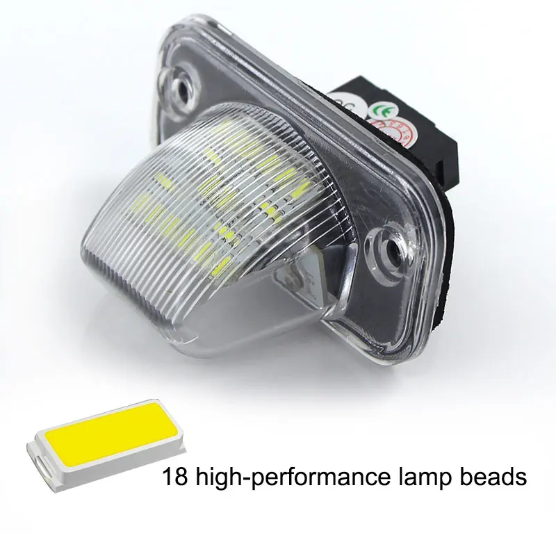 2x Error Free 18 SMD White LED License Plate Light Number-plate Lamp Auto Turn Signal For VW Transporter T4 Passat 1990-2003