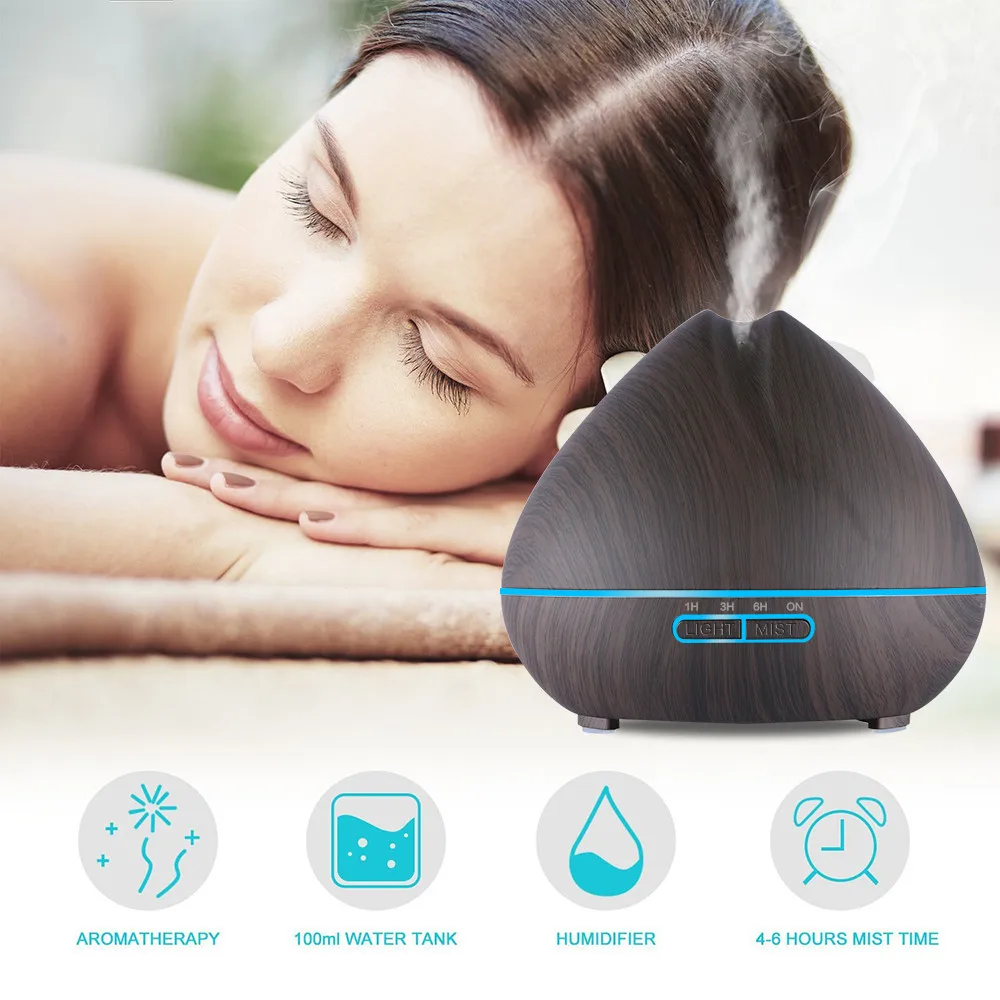 Aroma Diffuser Ultrasone Luchtbevochtiger Met Afstandsbediening 7 Kleuren Led Verlichting Voor Thuis Aromatherapie Etherische Olie Diffuser