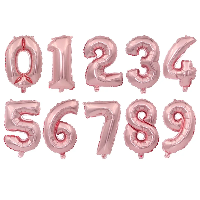 1 PCS Iridescent Rainbow Color 16 32 Inch Number Balloon Aluminium Foil Balloons Anniversary Happy Birthday Party Wedding