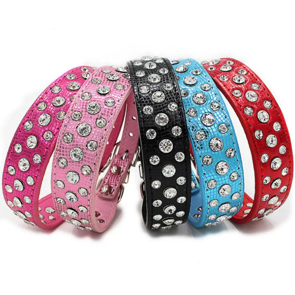 15 Colors 2.5cm Width PU Leather Pet Collar Round Spikes Studded Dog Collars for Small Medium Dogs XS/S/M/L