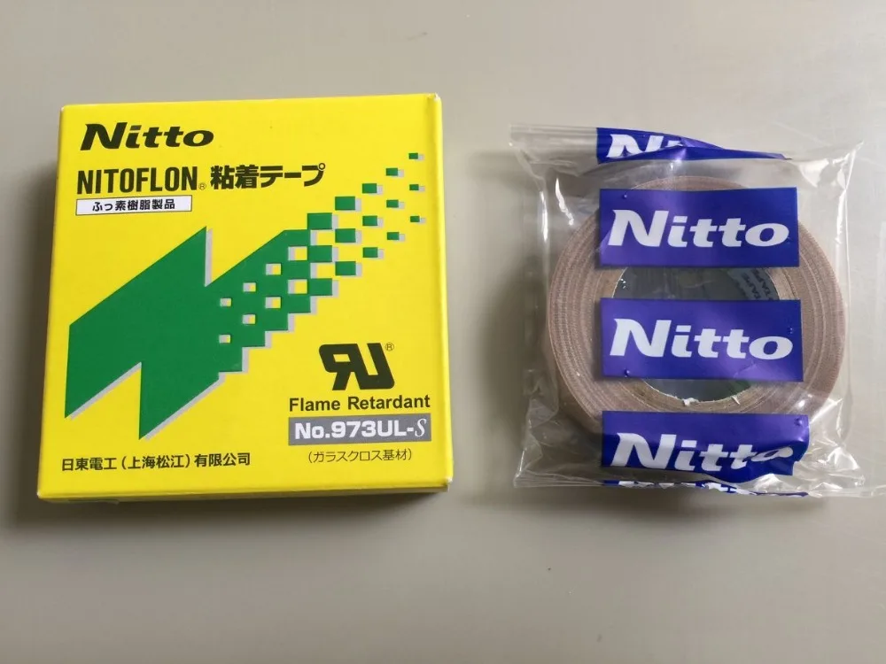 NITTO-NITOFLON 0.13MM*13MM*10M Adhesive tape coated with single surface silicone adhesive on Fluoroplastic Film.PTFE No.973UL-S