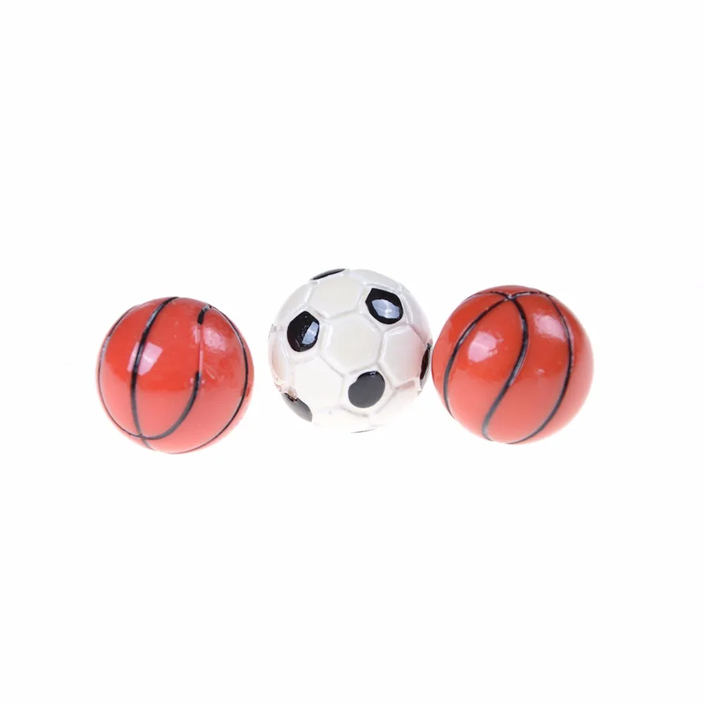 1:6/1:12 Dollhouse Miniature Sports Balls Soccer Football and Basketball Decor Toys