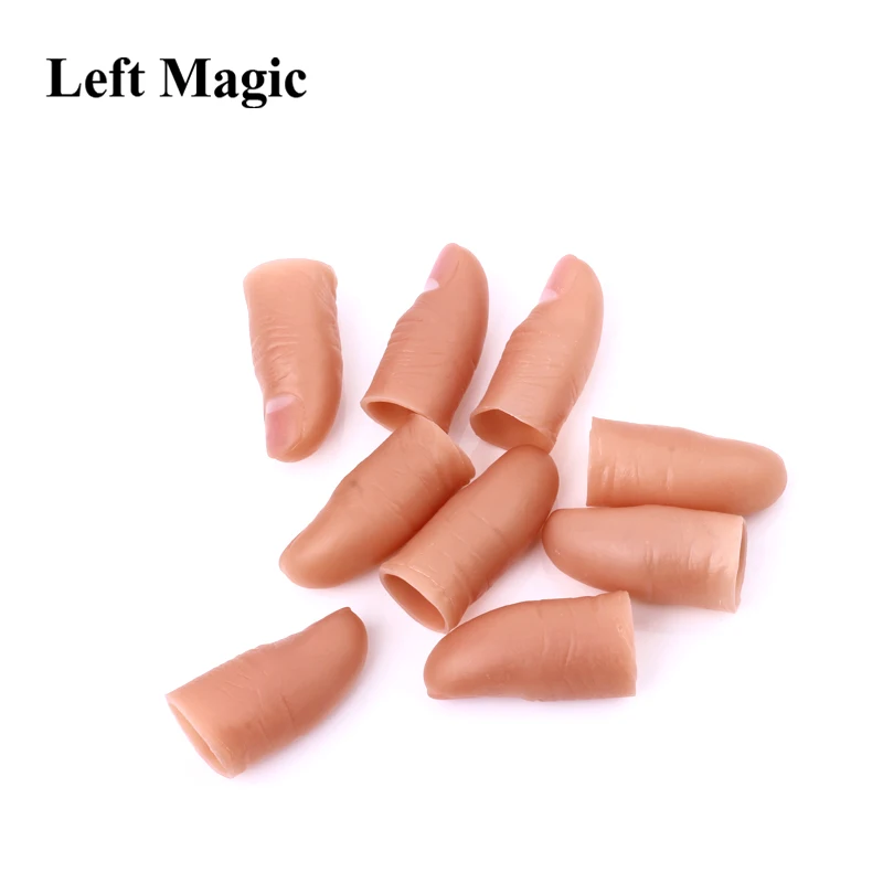 5Pcs Hard Thumb Tip Finger Fake Magic Tricks Large Size American Thumbstall Tip Hard Thumbtip Magic Accessories Toys Joke