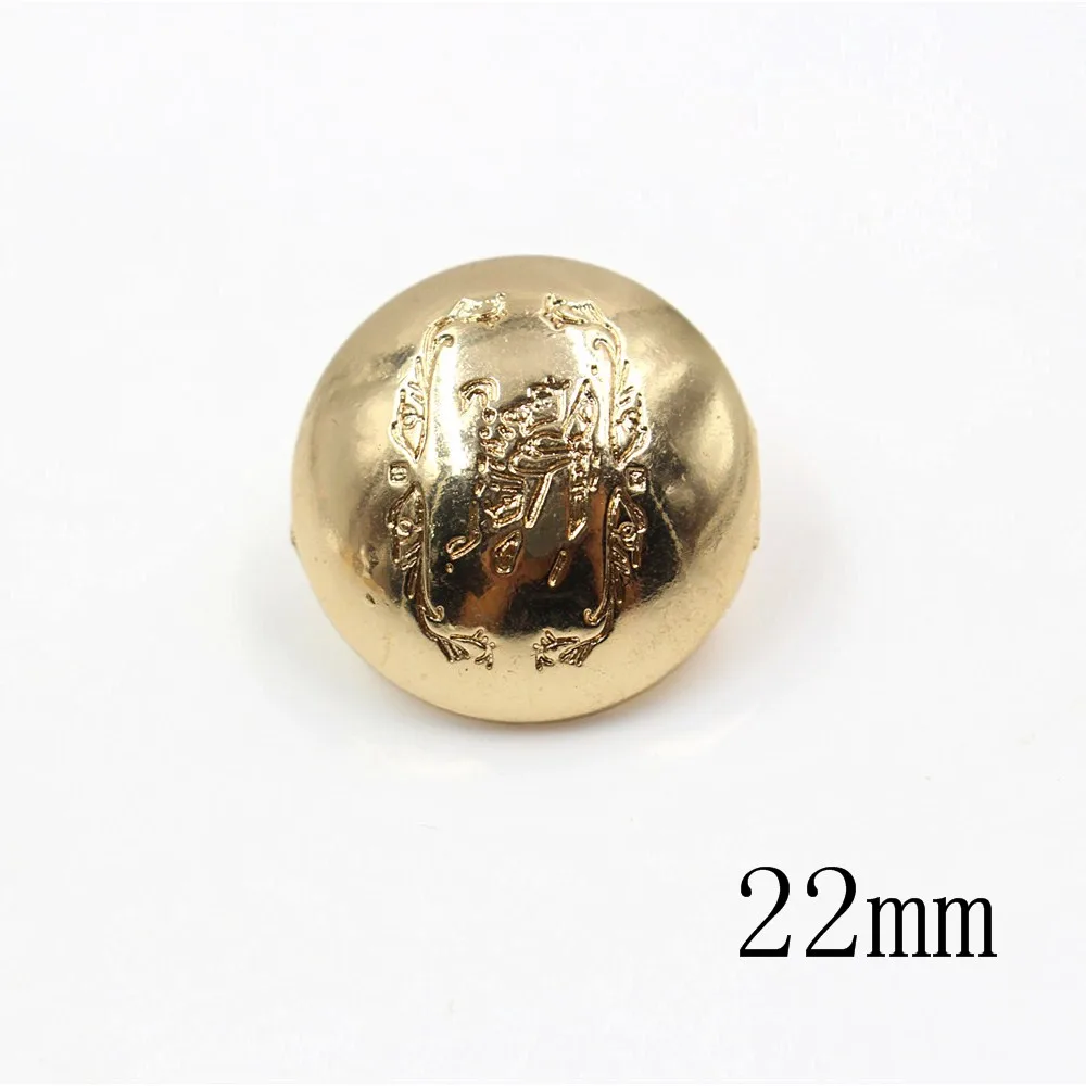 10pcs/lot Retro Style metal button Gold for clothing sweater coat decoration shirt buttons accessories DIY JS-0243