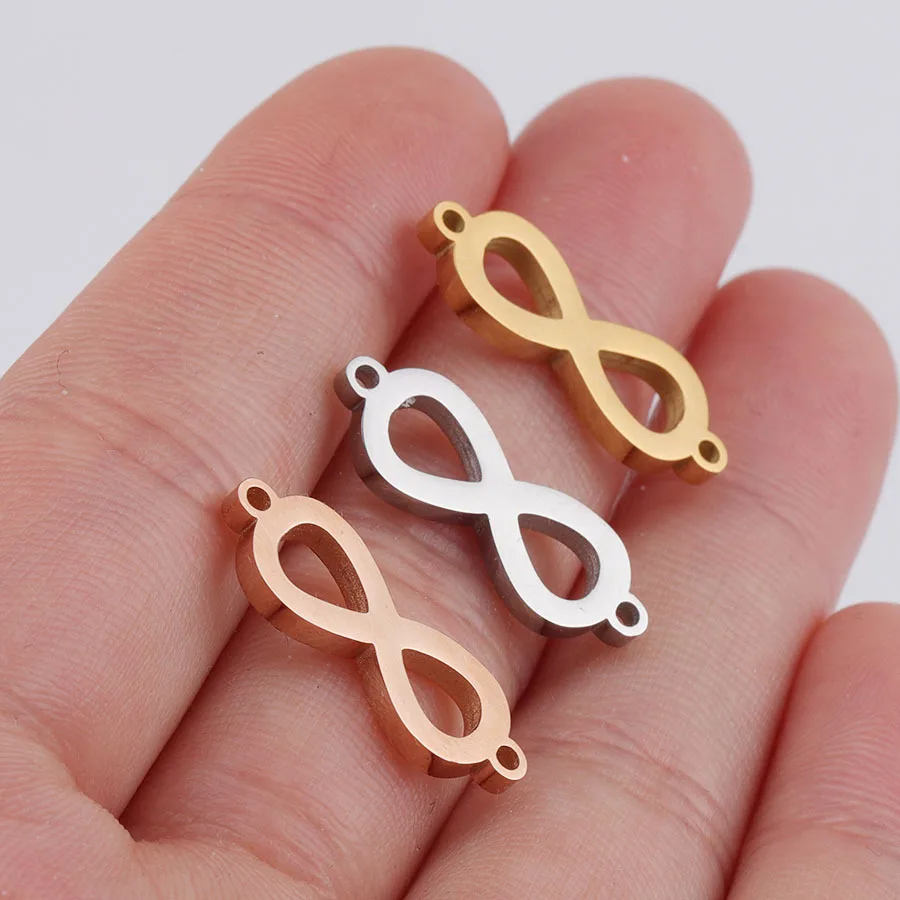 

5pcs/lot Stainless Steel Infinite Bracelet Connectors Necklace Charms Pendant Jewelry DIY Crafts Supplies Wholesale Lots Bulk