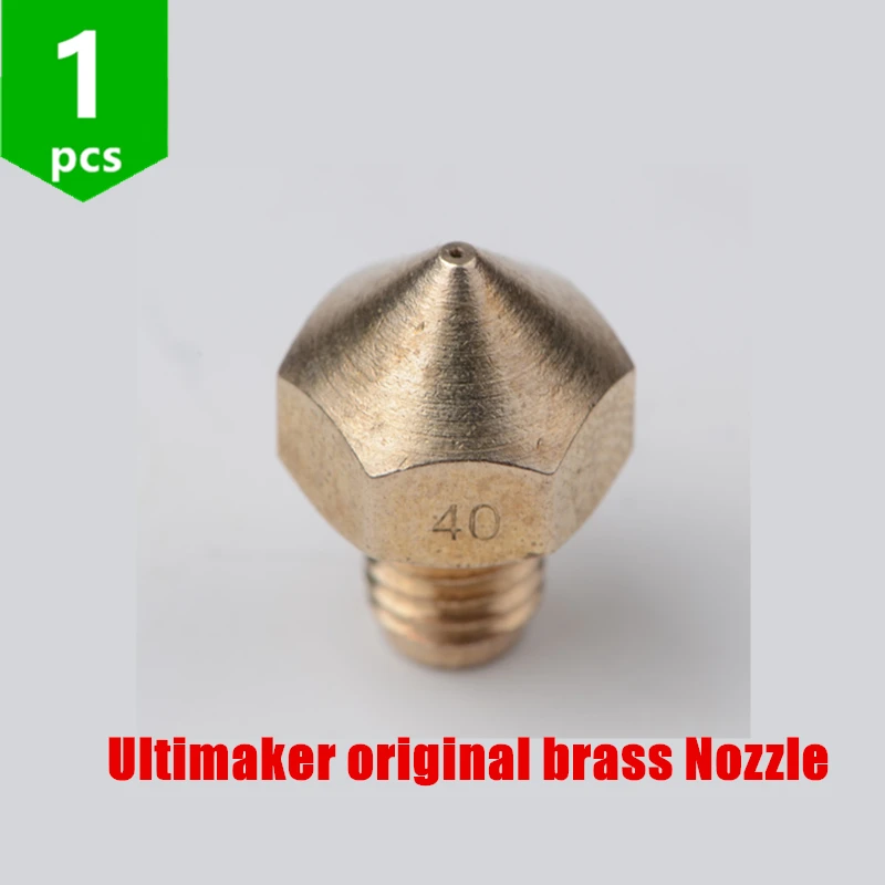 

1pcs 3D printer parts Ultmaker original brass Nozzle 0.3mm 0.4mm 0.5mm for hot end 1.75mm 3mm filament UM 3D printer diy