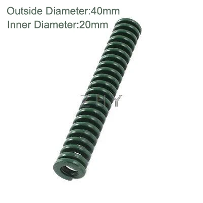 

TH 40mm OD 20mm ID 200mm 250mm 300mm Length Green Heavy Duty 65Mn Metal Steel Spiral Stamping Compression Mould Die Spring