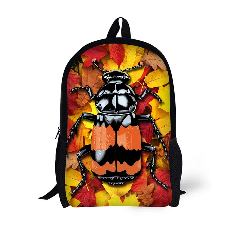 School backpack children backpack  Insect pattern classic Printing for High School Backpacks for Teenagers