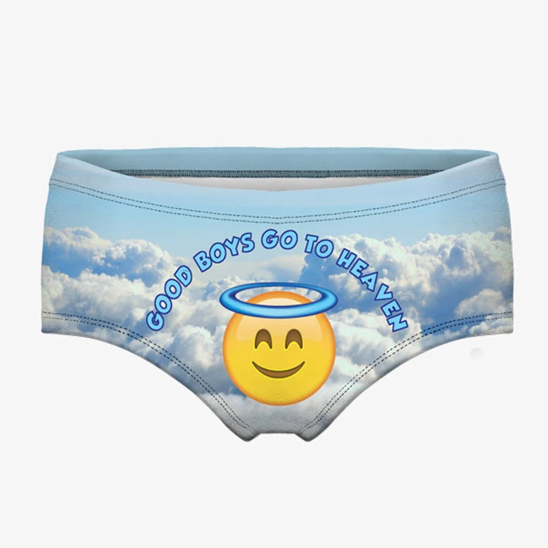 Printed 3D heaven and hell sexy panties Hot Sale Cotton female panties Underwear women Briefs