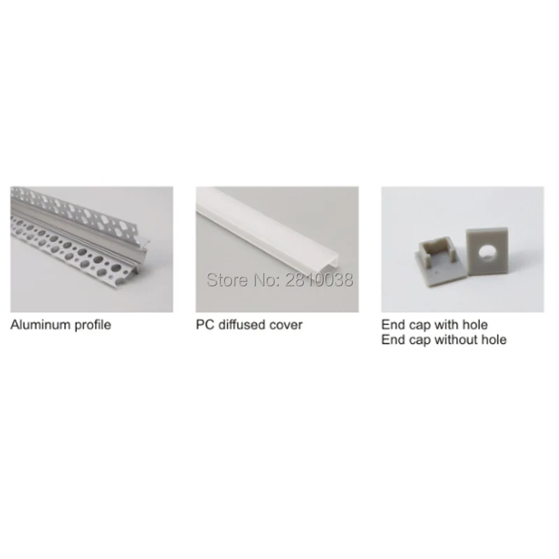 10 X1 M Sets/Lot angle led strip aluminium profile and inner corner wall channel for recessed wall lamps