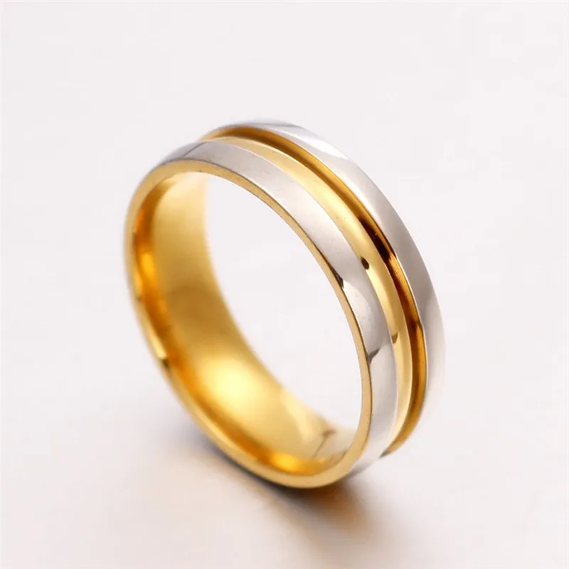 Titanium Rings for Men Women Trajectory Ring Engagement Ring 6mm