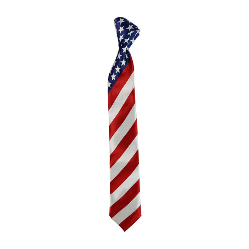 Fashion America Flag Pattern Suspenders Necktie And Bowtie Set Clip-on Elastic Y-Shape Back Braces Suspenders For Women Men