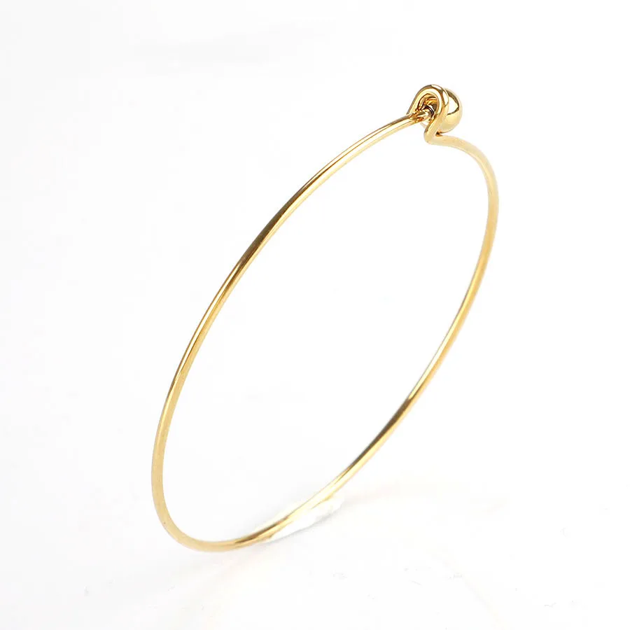 Fnixtar Roestvrij Staaldraad Uitbreidbaar Armband Base Verstelbare Bangle Diy Charm Armbanden Bangles Innerlijke Dia 60Mm 50 Stuk/partij - afbeelding 1