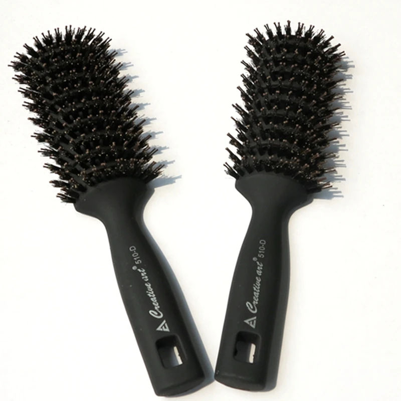 XUCHANG HARMONY 1 Piece Black OR Brown Boar Bristle Hair Brush for Hair Extensions Professional Salon Tools