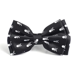 Halloween Skull Bow Ties Set for Men Women 9 Styles Tied Adjustable Satin Bowtie for Halloween Party Cosplay Costume Accessories