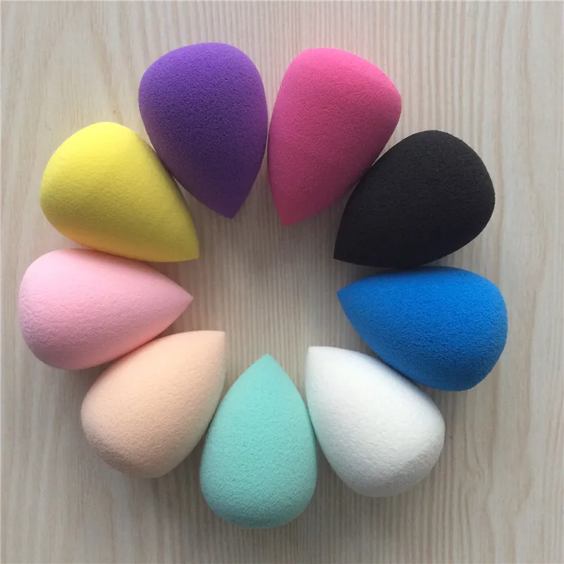 1pcs Smooth Cosmetic Puff Dry Wet Use Makeup Foundation Sponge Beauty Face Care Tools Accessories Water-drop Shape 9 Colors