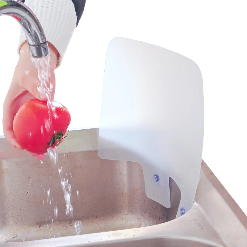 1Pc New Arrival Kitchen Sink Water Splash Guards with Sucker Waterproof Screen for Dish Fruit Vegetable Washing Anti-water Board