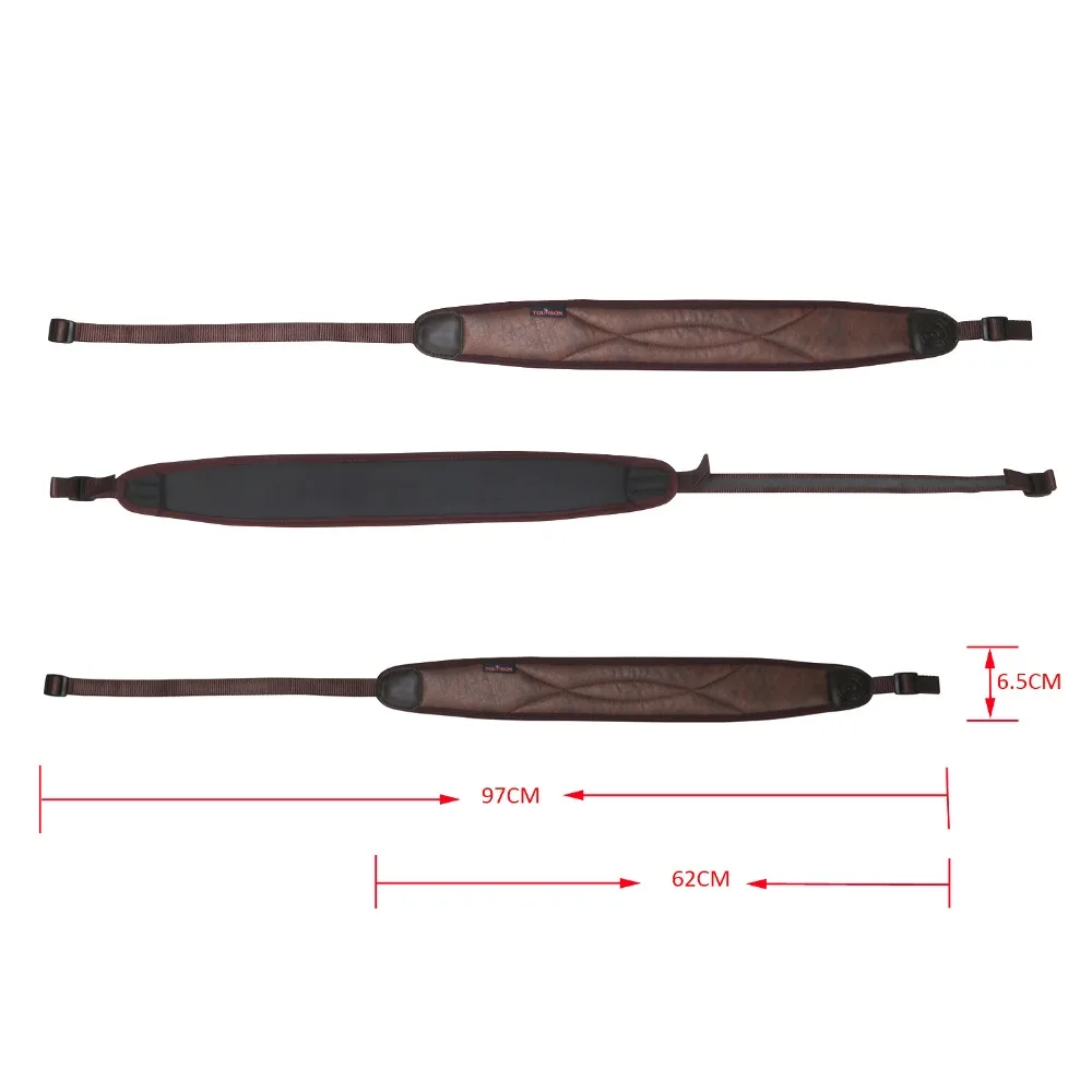 Tourbon Jagdgewehr Zubehör Gewehr gurt Gurt rutsch fest 62-97cm mit drehbarem verstellbarem Neopren (1 Satz) – Detail 7