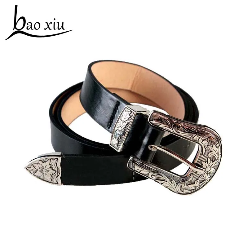 

2020 fashion vintage metal buckle leather belt high quality leather Female brand Strap Metal pin buckle Jeans women belts luxury