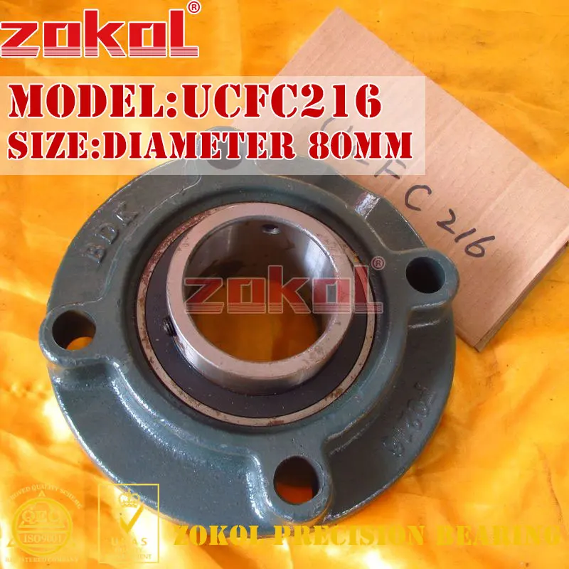 

ZOKOL bearing Flange Cartridge Bearing Units UCFC216 TY90516Y Pillow Block Ball Bearing diameter 80mm