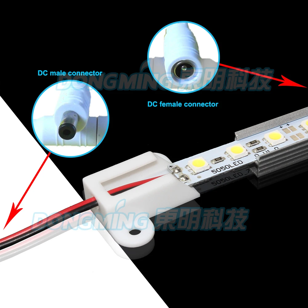 100 sets atacado 5050 Bar LEVOU Branco/Branco Quente LEVOU luces Tira 72led/m Gabinete DC 12 V CONDUZIU a luz do Disco + 12 V 5A potência fornecer