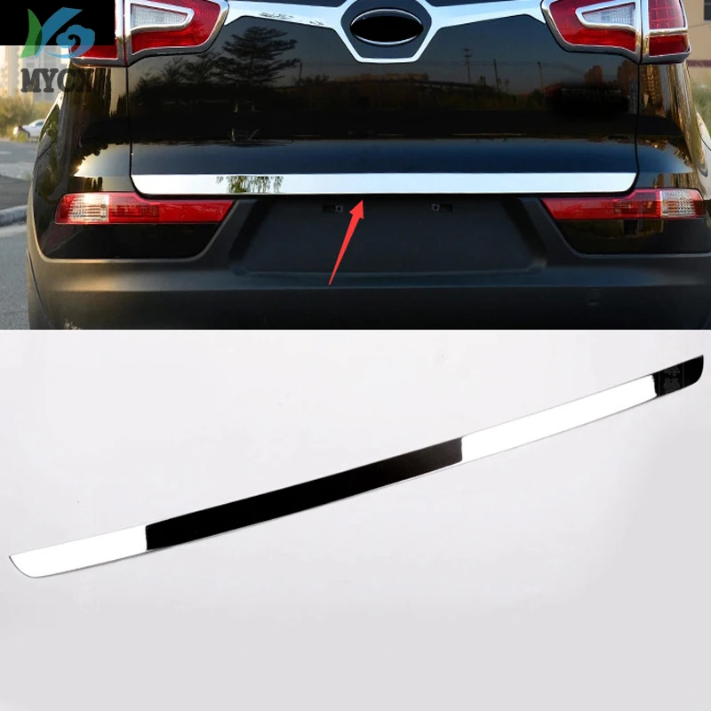 2011-2015 Dongfeng yueda accessories made of high quality stainless steel trunk For Kia Sportager trunk lid trim decorati