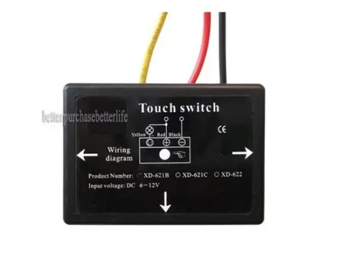 XD-621B ON-OFF Touch Switch 6-12VDC 12W for LED Lamp to light Mirror in Bathroom