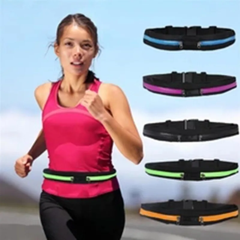 Running Waist Bag Double Pocket Bag Waterproof Phone Belt Personal Purse Waist Pack Man Women Unisex High Qualityt Bag