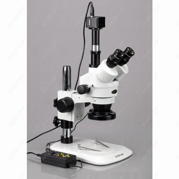 Stereo Microscope--AmScope Supplies 3.5X-90X Zoom Stereo Microscope w 1.3MP Camera + 144-LED 4-Zone Light