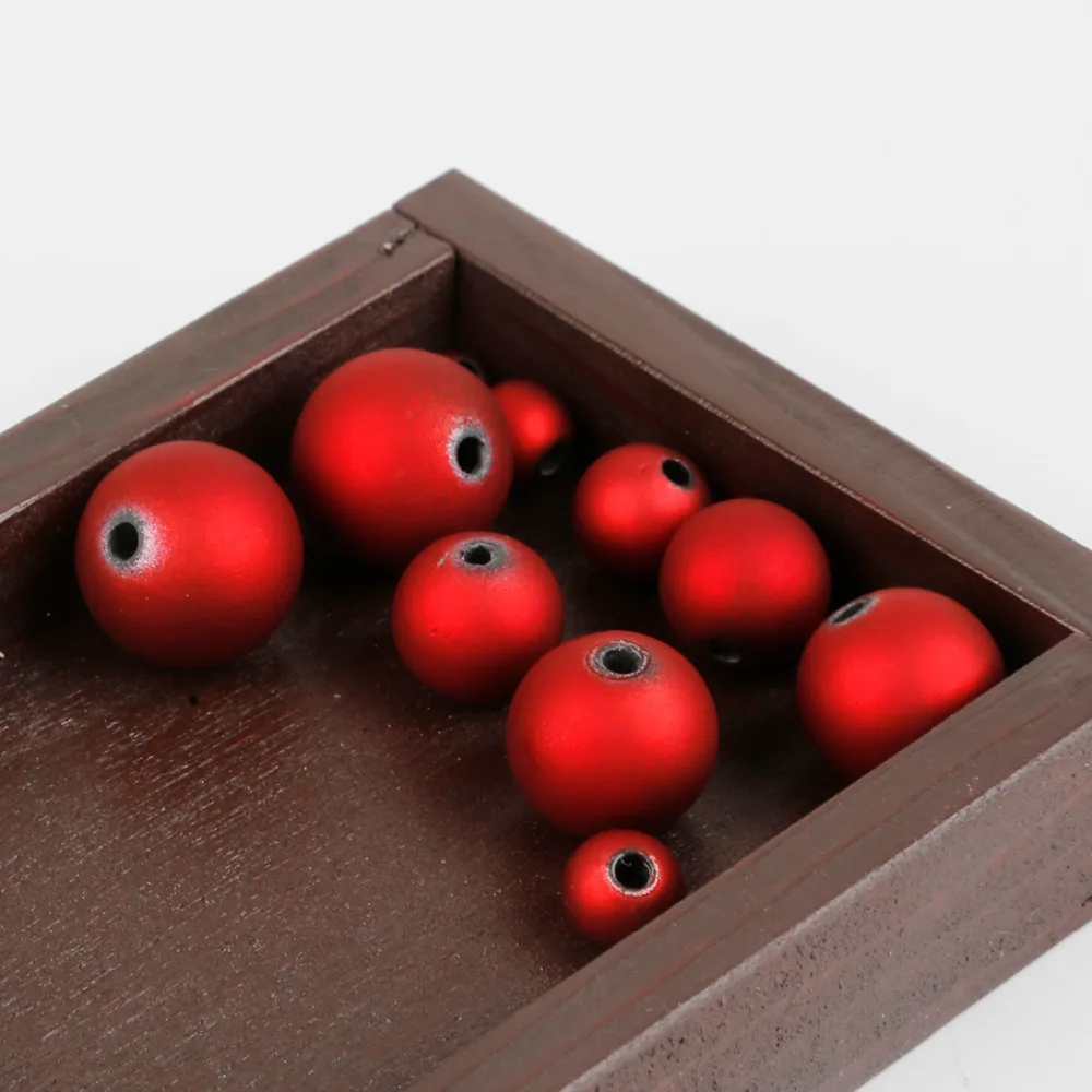200Pcs about 16mm Black/Chinese Red Color Imitation Pearl Beads Dull Polish Matte Round Beads  Fit Europe Beads Jewelry making