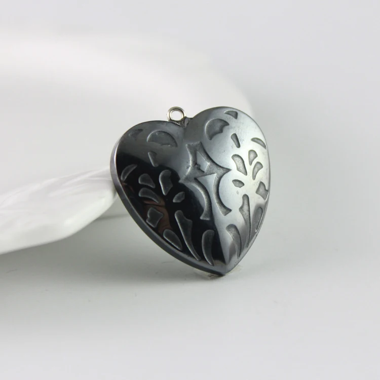 fashion hot sale hematite heart pendant accessories diy accessories  HP1031